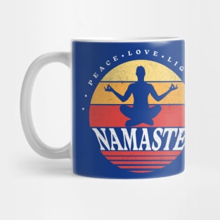 Retro Namaste, yoga pose Mug